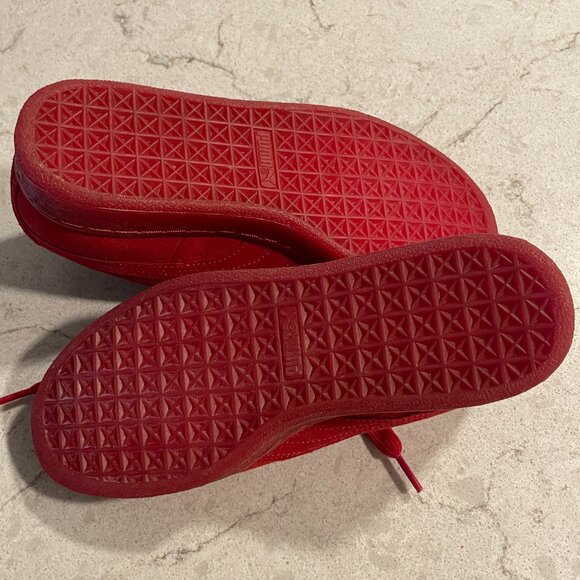 New NNB Puma Suede Classic Full Mono Red Womens Size 6.5 US Sneaker 381587-01 - Picture 5 of 6